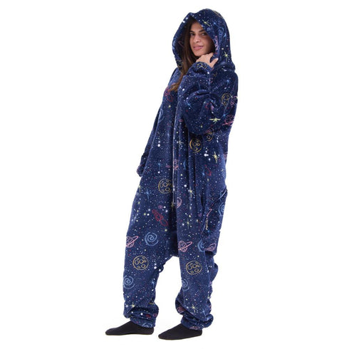 Snuggs Blanket Onesie Dark Blue Space